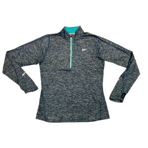 NIKE RUNNING DRI-FIT SWIFT ELEMENT LONG SLEEVE ZIPPER FRONT TOP SIZE M
